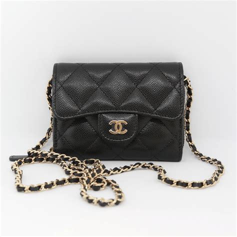 chanel mini chain|Chanel wallet sizes.